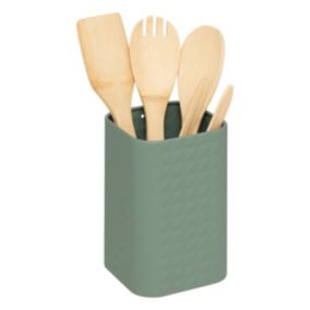 4 ustensiles de cuisine avec pot de rangement - Vert- 5five
