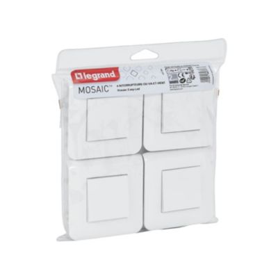 4 va et vient 10A complet Mosaic blanc Legrand