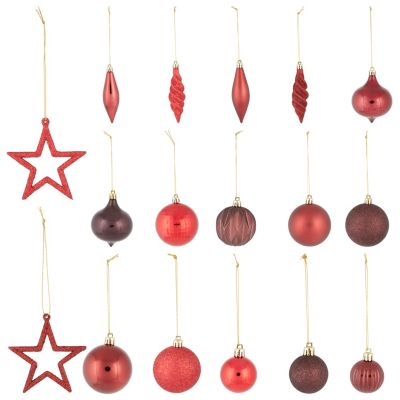 Lot De 50 Boules De Noël En Plastique - Diamètre 4 Cm - Décoration De