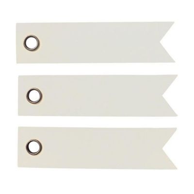 40 étiquettes blanches 5 cm - Fanion