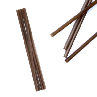 400 Pailles Droites en Marc de Café D. 6 mm x 21 cm - 100% Biosourcées, et Compostables - D-Work