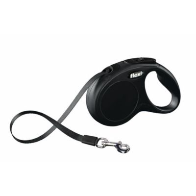 Laisse sangle 5 mètres S noir laisse pour chien Max 15 KG
