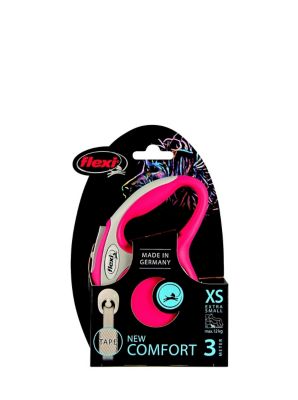 Laisse à enrouleur Flexi XS L.3 m rouge pastel