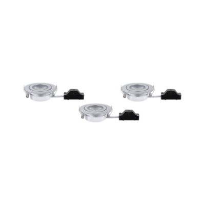 3 spots encastrables Paulmann LED intégrée 3000K IP20 3x580lm rond orientable chromé Paulmann
