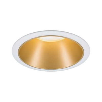 Spot encastrable Cole LED intégrée blanc chaud IP44 470lm Ø8cm doré finition blanche Paulmann