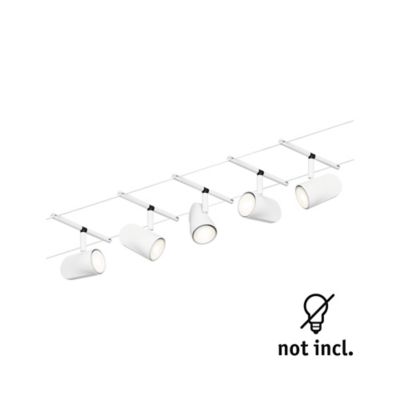 Paulmann Cup syst&egrave;me c&acirc;ble base 5 lampes blanc