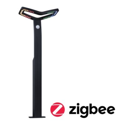 Paulmann Borne lumineuse LED Smart Home Zigbee 3.0 Alara Détecteur de mouvement crépusculaire (IR) IP44 carré 665 mm RGBW+ 10W 450lm 230V A
