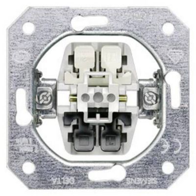 Insert bouton poussoir Delta encastrable 250 V métal 70 x 70 mm