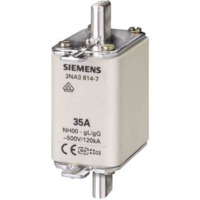 Siemens 3NA38227 Cartouches fusibles NH format 00 500 VAC pack de 3
