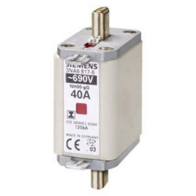 Cartouche fusible NH00 690 V AC modèle 3NA68206 capacité de coupure 120 kA