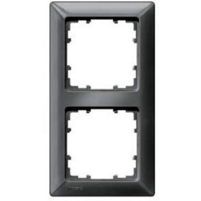 Cadre Delta carbone 2x 151 x 80 mm RAL 7016 pour gamme Delta 1 pièce