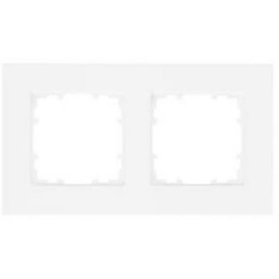Cadre double Delta Miro 161 x 90 mm pour interrupteurs 2 modules 1 pièce