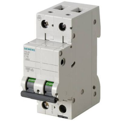 Disjoncteur modulaire 5SL6206 6 Siemens 2 pôles 400 V capacité de coupure 10 kA