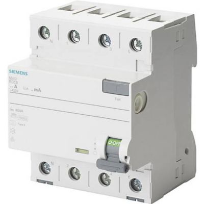 Siemens 5SV33446KL 5SV3344 6KL Interrupteur différentiel A 4 pôles 0. 400 V
