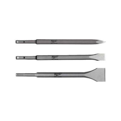 Milwaukee Burins SDS-Plus kit 3 pieces 250 mm plat pic bebe