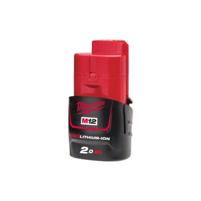 Batterie MILWAUKEE M12 B2 REDLITHIUM Li Ion 2.0Ah Marque MILWAUKEE Tension 12V Capacité 2 Ah - vue 2