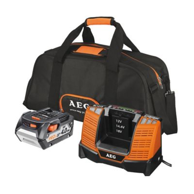 Chargeur de batterie lithium-Ion + batterie lithium-Ion AEG PRO 18V - 4Ah