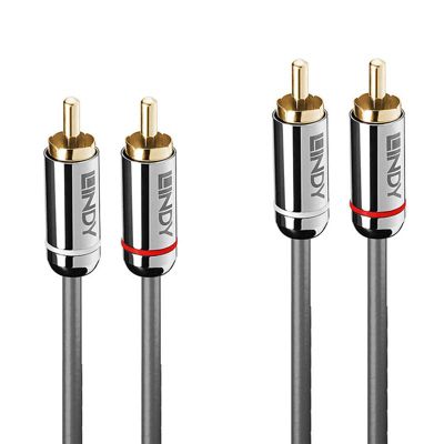 Câble audio 2x RCA Cromo Line 0.50m LINDY