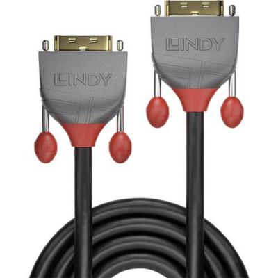 Câble DVI-D Dual Link LINDY 15 m mâle/mâle, contacts plaqués or 24K, triple blindage
