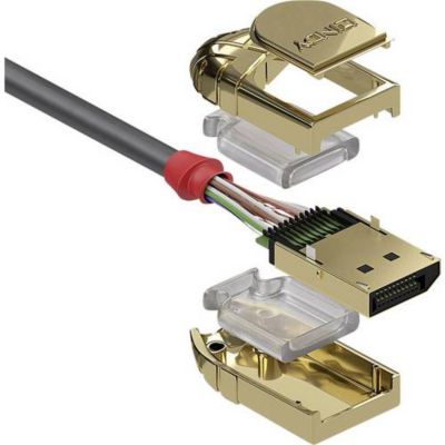 LINDY Câble DisplayPort 1.2 Gold Line 15,00 m fiche mâle vers fiche mâle