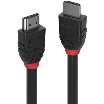 Câble HDMI 2.0 High Speed LINDY Black Line 3,00 m - HDMI Type A mâle vers HDMI Type A mâle.