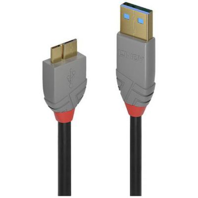LINDY 36766, câble USB 3.2 Gen 1 USB-A vers USB-Micro-B 3.0, 1 m
