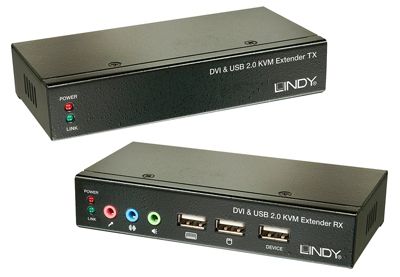 Extendeur KVM DVI-D Single & Audio 50m LINDY