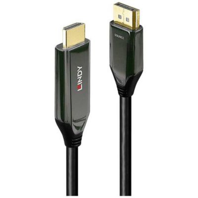 Câble adaptateur LINDY DisplayPort vers HDMI 1 mètre 8K actif