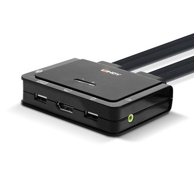 Commutateur KVM DisplayPort 2 Ports 1.2 LINDY