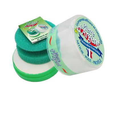 Pierre d'argent nettoie, polit et protège 200g