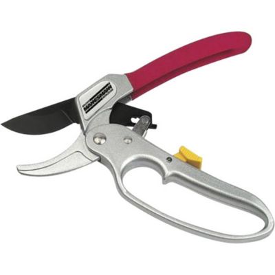 Sécateur à cliquet MANNESMANN M63210 Lame en acier trempé Poignée ergonomique Système à cliquet