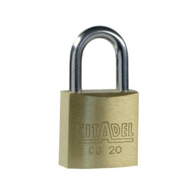Cadenas Citadel CB50 laiton 50 mm - Corps massif, anse cémentée, 2 clés