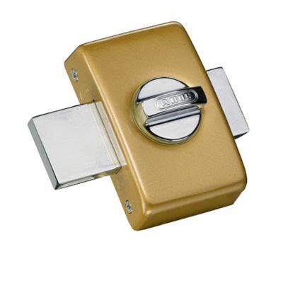 Verrou à bouton avec cylindre 40 mm bronze