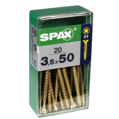 Vis SPAX Tête fraisée Diam. 3.5 mm Long. 50 mm Lot de
