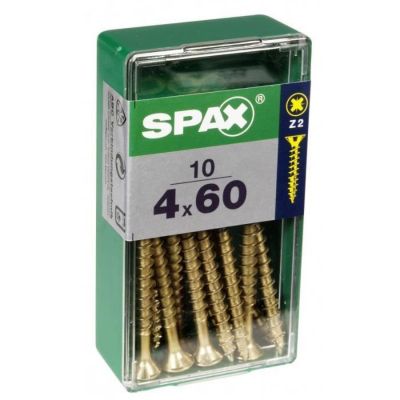 Vis SPAX Tête fraisée Diam. 4 mm Long. 60 mm Lot de 10