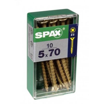 Vis SPAX Tête fraisée Diam. 5 mm Long. 70 mm Lot de 10