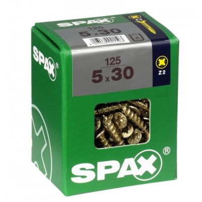Vis SPAX Tête fraisée Acier Diam. 5 mm Long. 30 mm Lot de 125