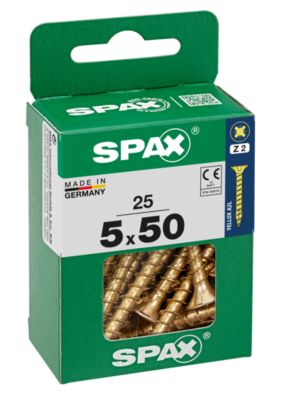 Vis à bois tête fraisée plate Spax Z2 0 5x5 mm 25 pièces