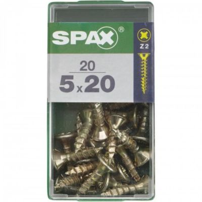 Vis SPAX Tête fraisée Diam. 5 mm Long. 20 mm Lot de