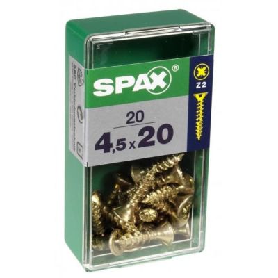 Vis SPAX Tête fraisée Diam. 4.5 mm Long. 20 mm Lot de 20 pièces