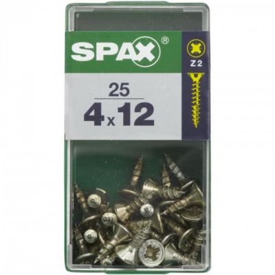 Vis SPAX Tête cylindrique bombée Diam. 4 mm Long. 12 mm Lot de