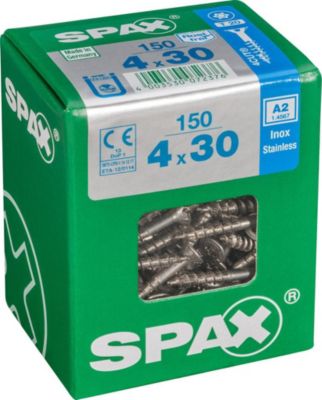 Lot de 150 vis inox tête fraisée torx SPAX Diam.4 mm x .30 mm