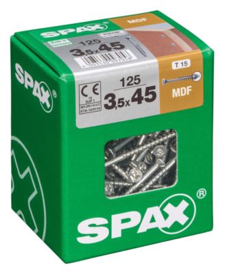 Vis à bois Wirox torx mdf 3 5x45 mm 125 pièces