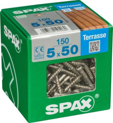 Lot de 150 vis inox tête cylindrique SPAX Diam.5 mm x .50 mm