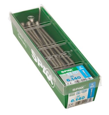 Lot de 20 vis inox tête fraisée torx SPAX Diam.6 mm x .140 mm