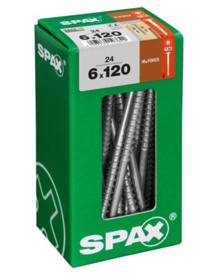 Vis à bois Hi.force torx Spax wirox 6x120 mm 24 pièces