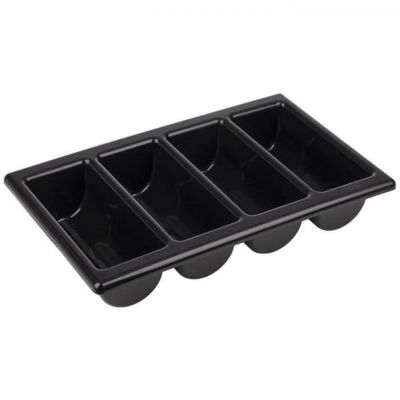 APS Grand Range-Couverts 4 compartiments GN 1/1 Noir - vue 3