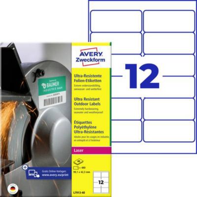 Avery-Zweckform Etiquette ultra résistante en film blanc - vue 4