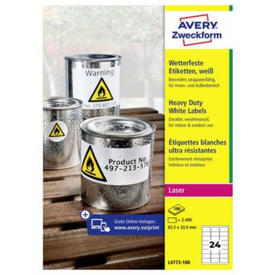 Avery-Zweckform Etiquette, 63,5 x 33,9 mm blanc - vue 2