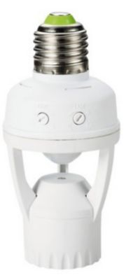Douille E27 60 W avec détecteur de mouvements pour l'allumage automatique